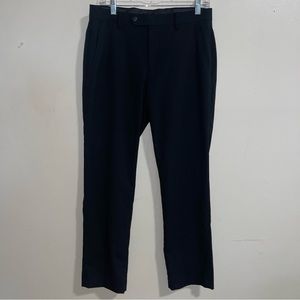 $175 Alfani Mens Slim-Fit Black Flat-Front Suit Dress Trousers Pants 30 W 32 L
